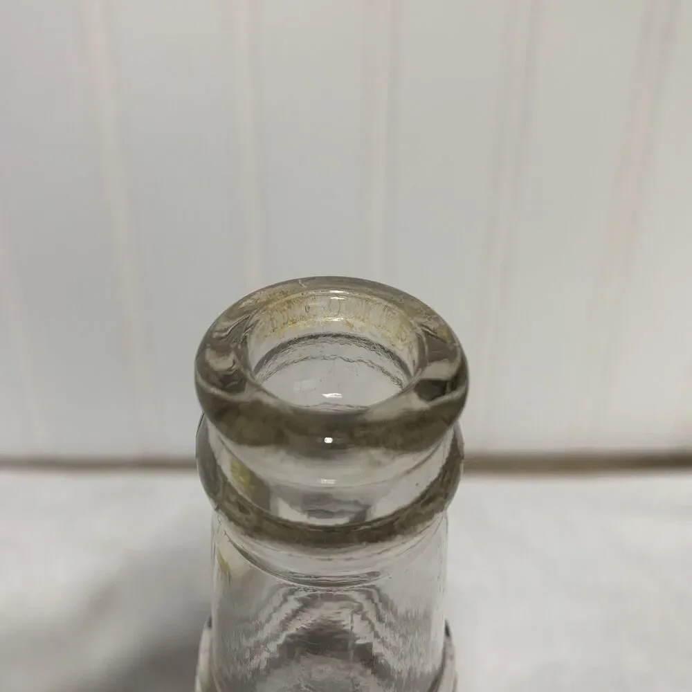 VTG Nu Icy Lebanon PA Art Deco 1920s Embossed Double Sided 7 Oz Soda Bottle
